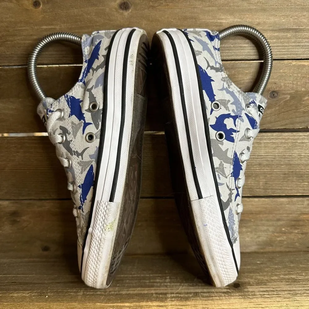 Kids Converse CTAS Blue Sharks Casual Low Skateboarding Sneakers Shoes‎ Size 2 Y